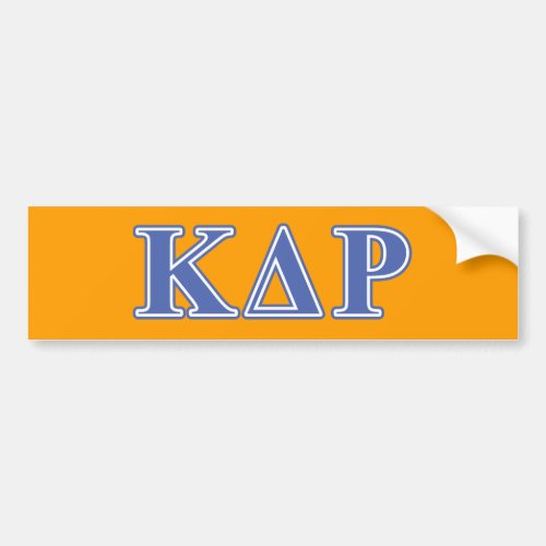 Kappa Delta Rho  Blue Letters Bumper Sticker