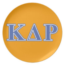 Kappa Delta Rho | Blue Letters Melamine Plate