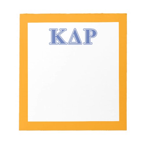 Kappa Delta Rho  Blue Letters Notepad