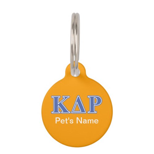 Kappa Delta Rho  Blue Letters Pet ID Tag