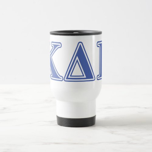 Kappa Delta Rho  Blue Letters Travel Mug