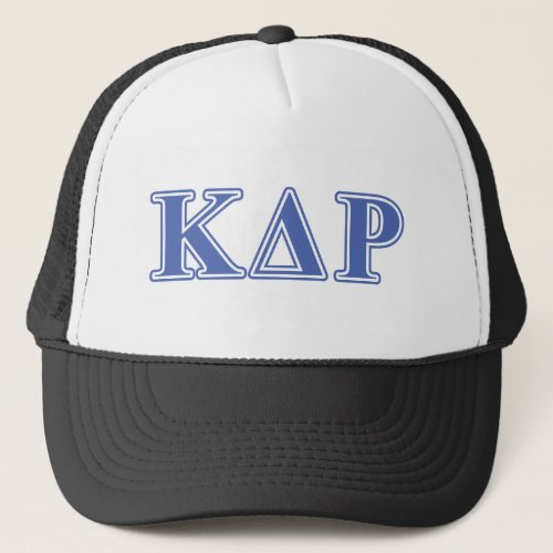 Kappa Delta Rho  Blue Letters Trucker Hat