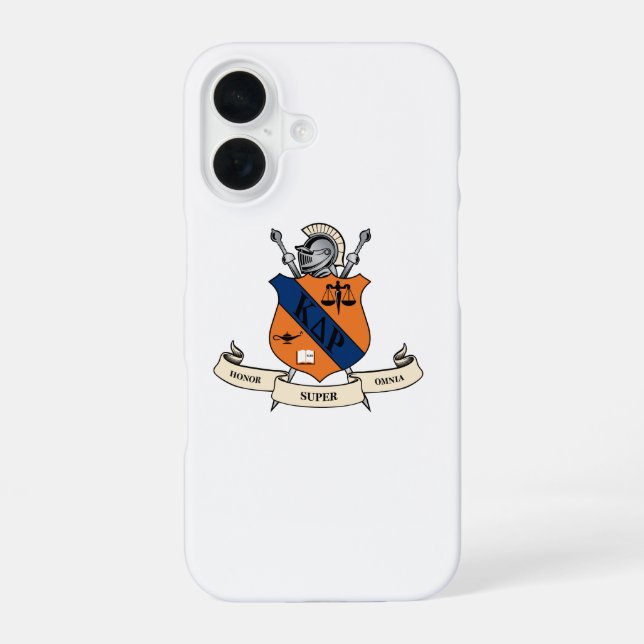 Kappa Delta Rho Fraternity Official Coat of Arms iPhone Case (Back)