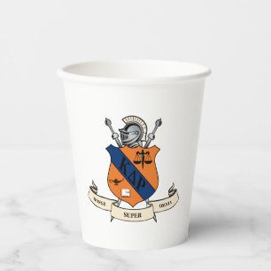 Kappa Delta Rho Fraternity Official Coat of Arms Paper Cups