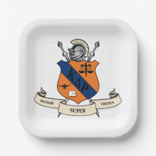 Kappa Delta Rho Fraternity Official Coat of Arms Paper Plates