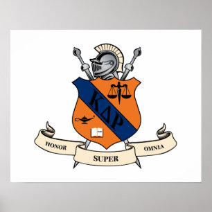 Kappa Delta Rho Fraternity Official Coat of Arms Poster