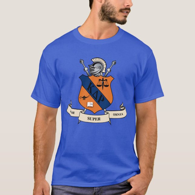 Kappa Delta Rho Fraternity Official Coat of Arms T-Shirt (Front)