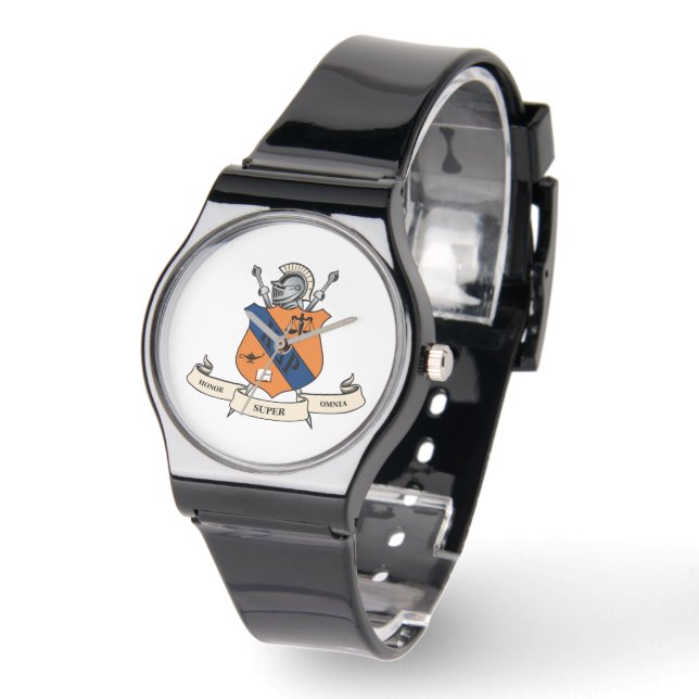Kappa Delta Rho Fraternity Official Coat of Arms Watch (Angle)