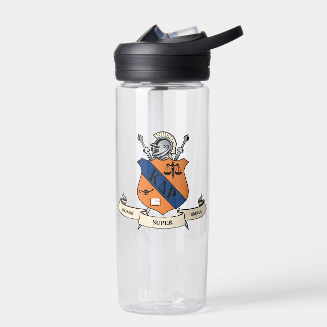 Kappa Delta Rho Fraternity Official Coat of Arms Water Bottle (Left)