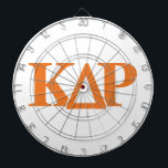 Kappa Delta Rho Greek Letters Logo 2 Dart Board<br><div class="desc">This dynamic design showcases the official Greek letters of Kappa Delta Rho Fraternity! The bold Kappa (K), Delta (Δ), and Rho (P) stand out, forming a strong, recognizable symbol for the brotherhood. It's a classic look that captures the true spirit and identity of Kappa Delta Rho, perfect for members and...</div>