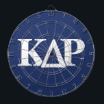 Kappa Delta Rho Greek Letters Logo 3 Dart Board<br><div class="desc">This dynamic design showcases the official Greek letters of Kappa Delta Rho Fraternity! The bold Kappa (K), Delta (Δ), and Rho (P) stand out, forming a strong, recognizable symbol for the brotherhood. It's a classic look that captures the true spirit and identity of Kappa Delta Rho, perfect for members and...</div>