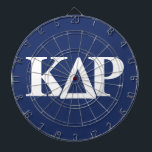 Kappa Delta Rho Greek Letters Logo 3 Dart Board<br><div class="desc">This dynamic design showcases the official Greek letters of Kappa Delta Rho Fraternity! The bold Kappa (K), Delta (Δ), and Rho (P) stand out, forming a strong, recognizable symbol for the brotherhood. It's a classic look that captures the true spirit and identity of Kappa Delta Rho, perfect for members and...</div>