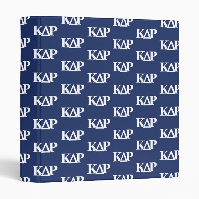 Kappa Delta Rho Greek Letters Logo 3 Ring Binder (Front/Spine)