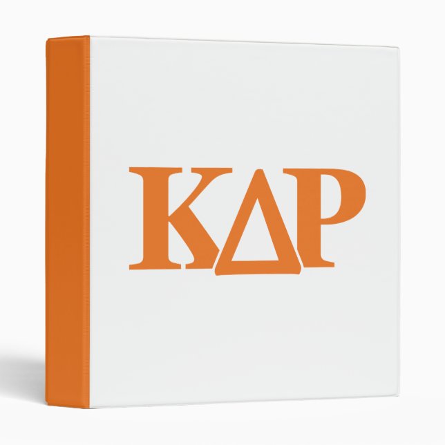 Kappa Delta Rho Greek Letters Logo 3 Ring Binder (Front/Spine)