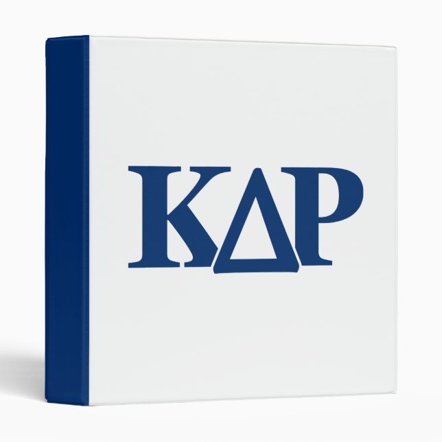 Kappa Delta Rho Greek Letters Logo 3 Ring Binder (Front/Spine)