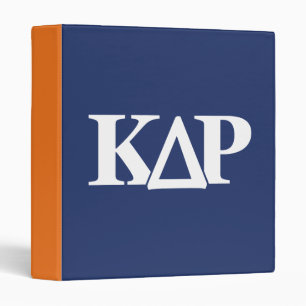 Kappa Delta Rho Greek Letters Logo 3 Ring Binder