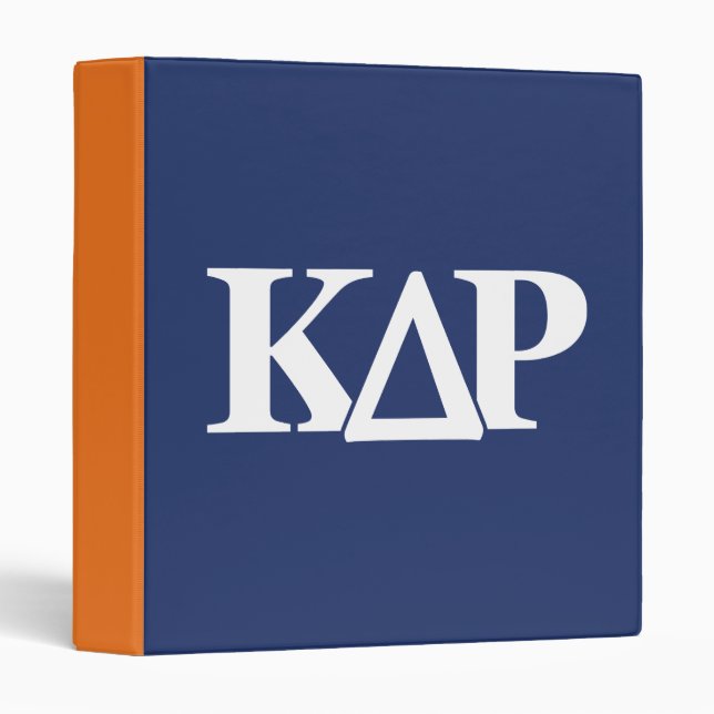 Kappa Delta Rho Greek Letters Logo 3 Ring Binder (Front/Spine)