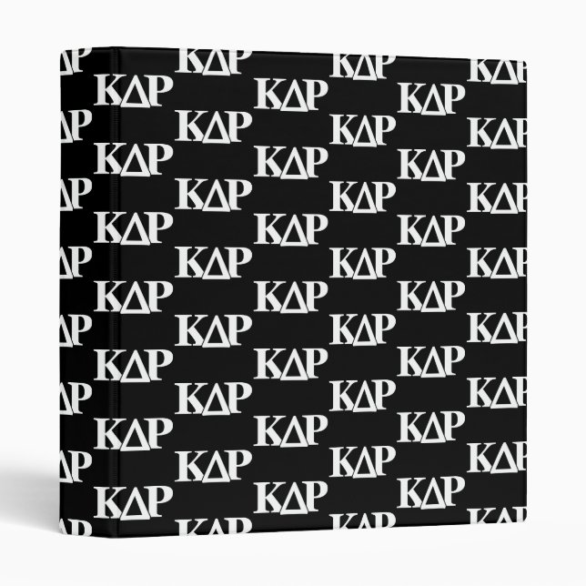 Kappa Delta Rho Greek Letters Logo 3 Ring Binder (Front/Spine)