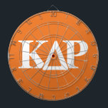 Kappa Delta Rho Greek Letters Logo 5 Dart Board<br><div class="desc">This dynamic design showcases the official Greek letters of Kappa Delta Rho Fraternity! The bold Kappa (K), Delta (Δ), and Rho (P) stand out, forming a strong, recognizable symbol for the brotherhood. It's a classic look that captures the true spirit and identity of Kappa Delta Rho, perfect for members and...</div>