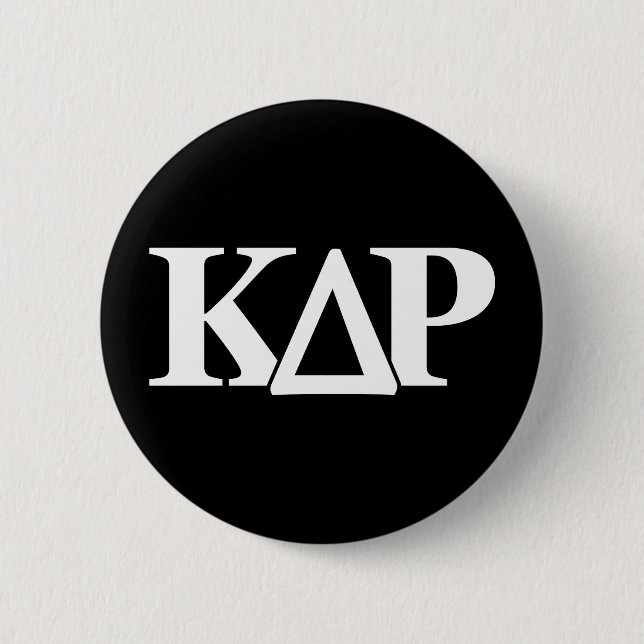 Kappa Delta Rho Greek Letters Logo Button (Front)