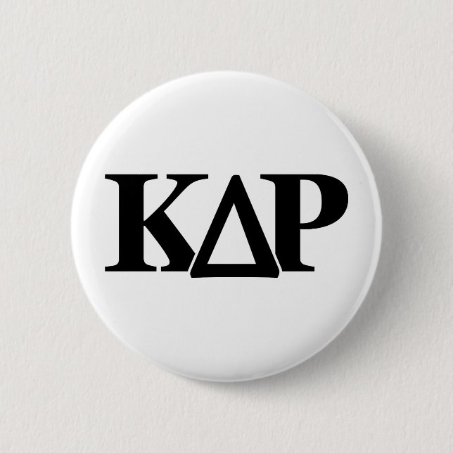 Kappa Delta Rho Greek Letters Logo Button (Front)