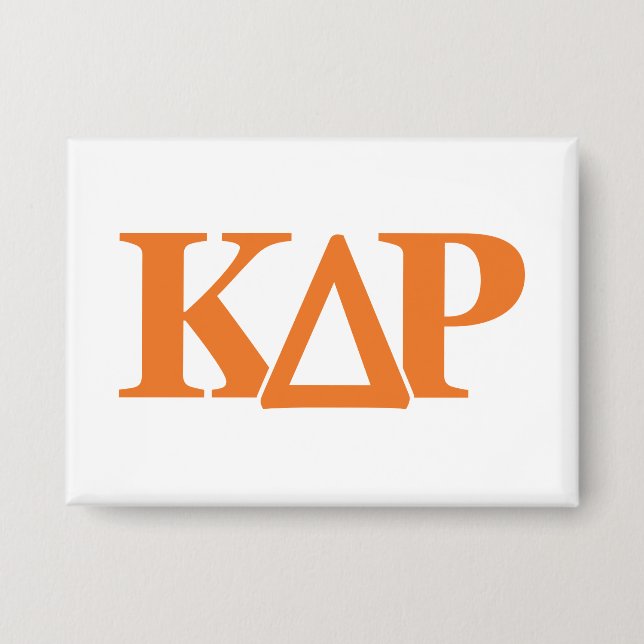 Kappa Delta Rho Greek Letters Logo Button (Front)