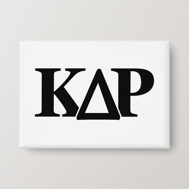 Kappa Delta Rho Greek Letters Logo Button (Front)