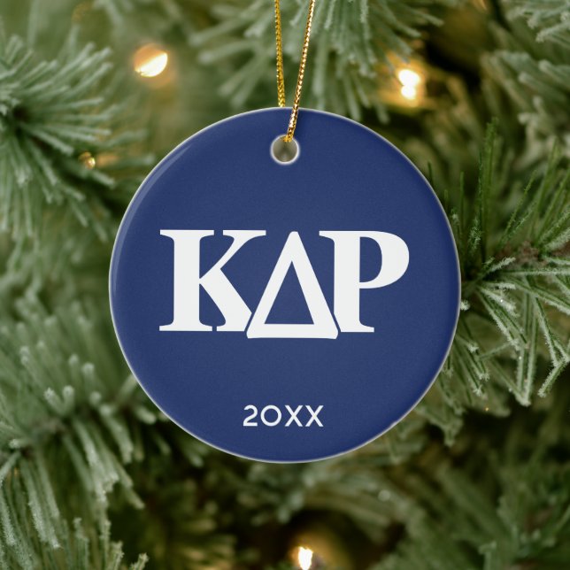 Kappa Delta Rho Greek Letters Logo Ceramic Ornament (Tree)