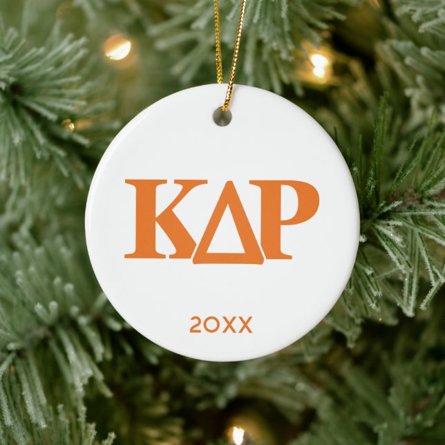 Kappa Delta Rho Greek Letters Logo Ceramic Ornament (Tree)