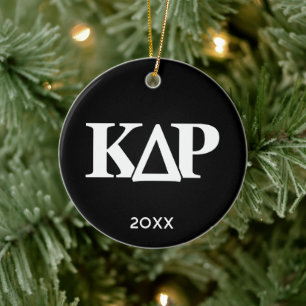 Kappa Delta Rho Greek Letters Logo Ceramic Ornament