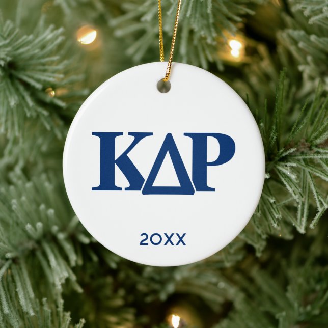 Kappa Delta Rho Greek Letters Logo Ceramic Ornament (Tree)