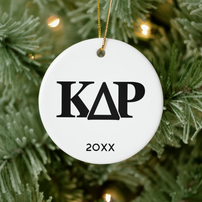 Kappa Delta Rho Greek Letters Logo Ceramic Ornament (Tree)