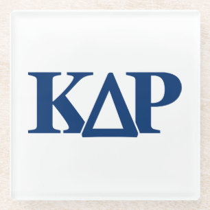 Kappa Delta Rho Greek Letters Logo Glass Coaster