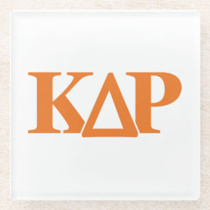 Kappa Delta Rho Greek Letters Logo Glass Coaster