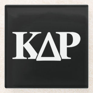 Kappa Delta Rho Greek Letters Logo Glass Coaster
