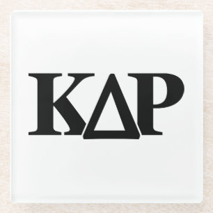 Kappa Delta Rho Greek Letters Logo Glass Coaster