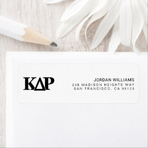 Kappa Delta Rho Greek Letters Logo Label