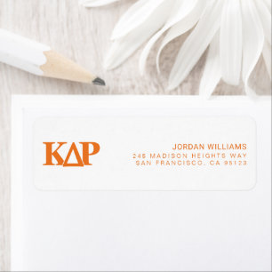 Kappa Delta Rho Greek Letters Logo Label