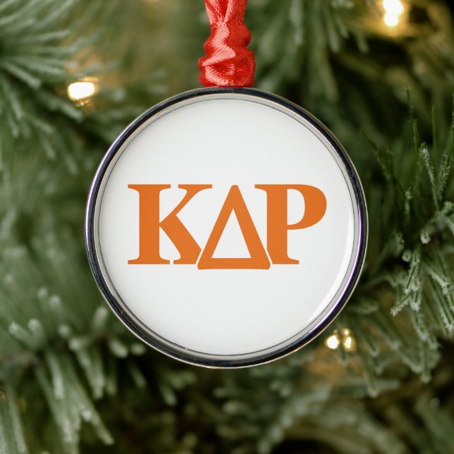 Kappa Delta Rho Greek Letters Logo Metal Ornament (Tree)
