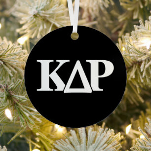 Kappa Delta Rho Greek Letters Logo Metal Ornament