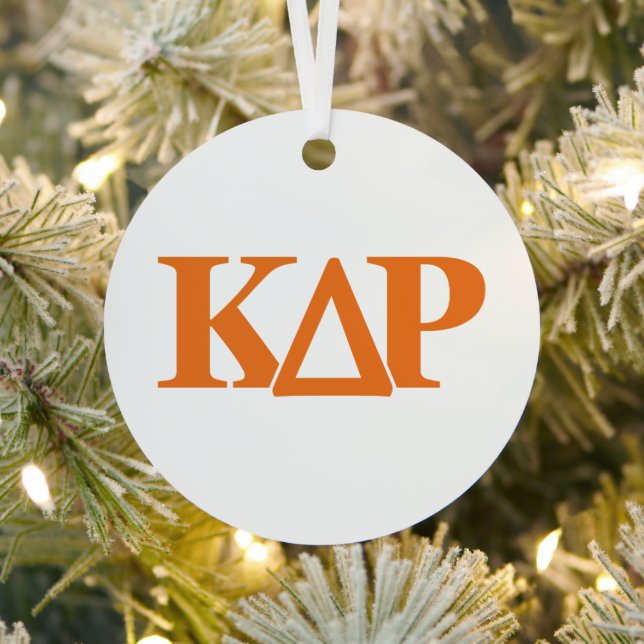Kappa Delta Rho Greek Letters Logo Metal Ornament (Insitu)