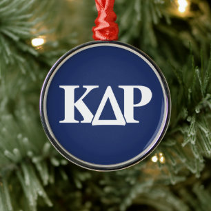 Kappa Delta Rho Greek Letters Logo Metal Ornament