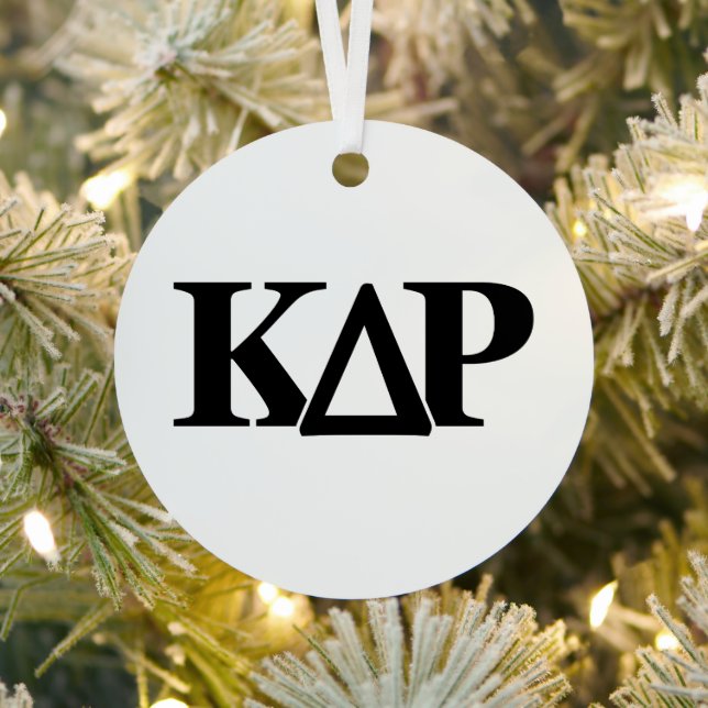 Kappa Delta Rho Greek Letters Logo Metal Ornament (Insitu)