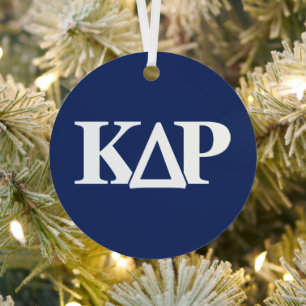 Kappa Delta Rho Greek Letters Logo Metal Ornament