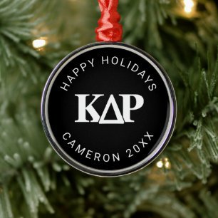 Kappa Delta Rho Greek Letters Logo Metal Ornament