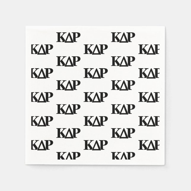 Kappa Delta Rho Greek Letters Logo Napkins (Front)