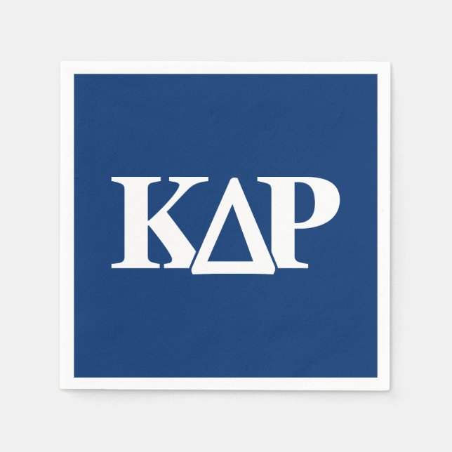 Kappa Delta Rho Greek Letters Logo Napkins (Front)