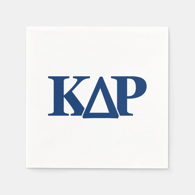 Kappa Delta Rho Greek Letters Logo Napkins (Front)