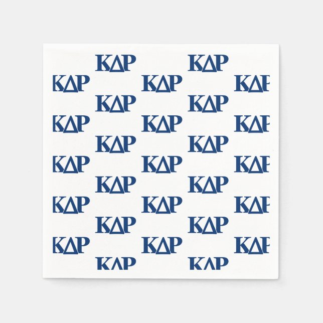 Kappa Delta Rho Greek Letters Logo Napkins (Front)