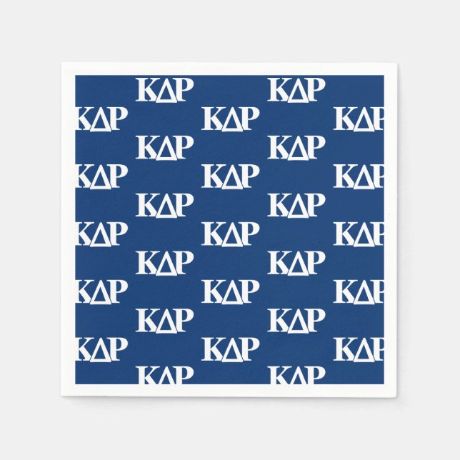 Kappa Delta Rho Greek Letters Logo Napkins (Front)